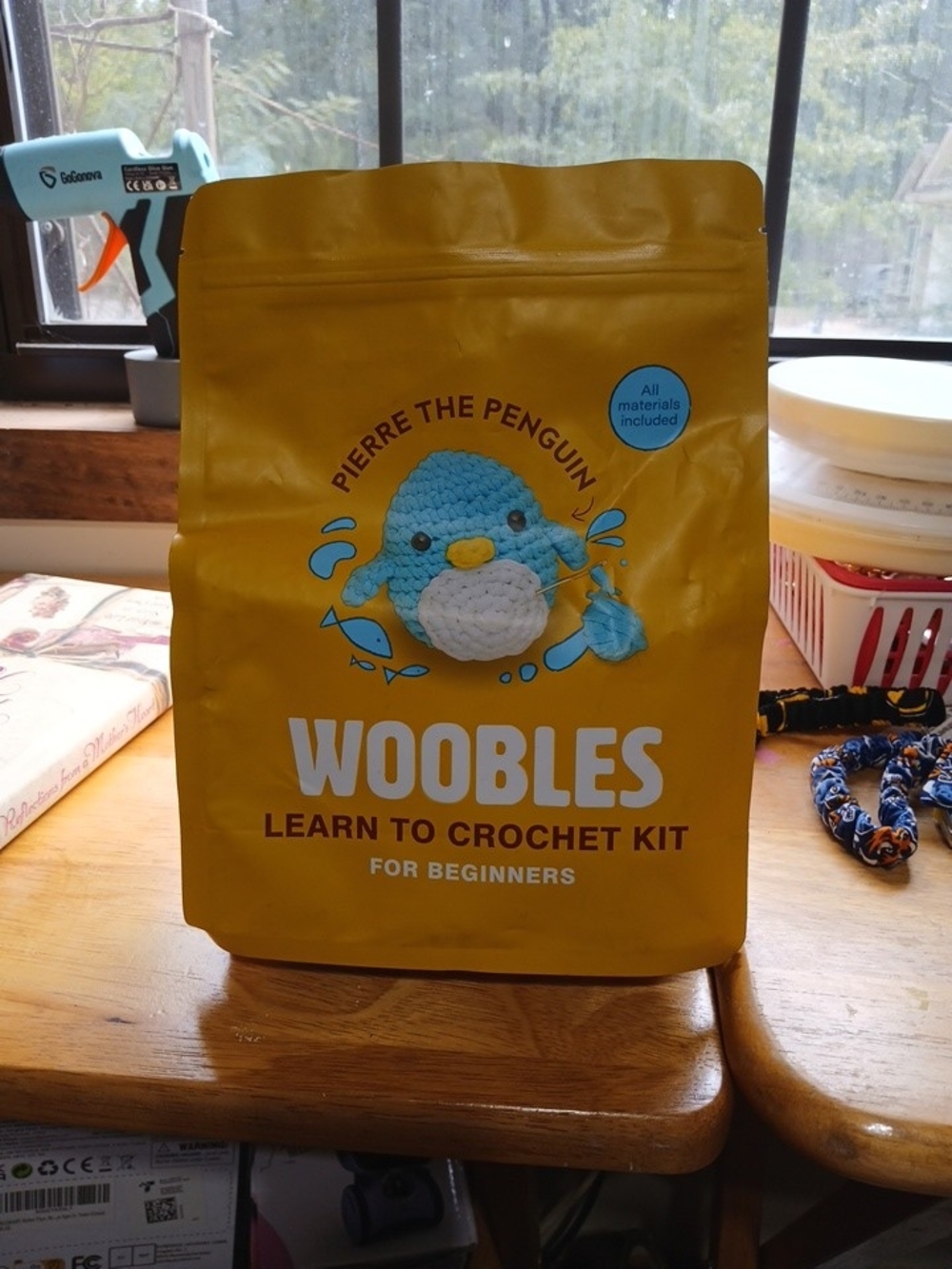 WOOBLES Learn to Crochet Kit - Blue Pierre the Penguin